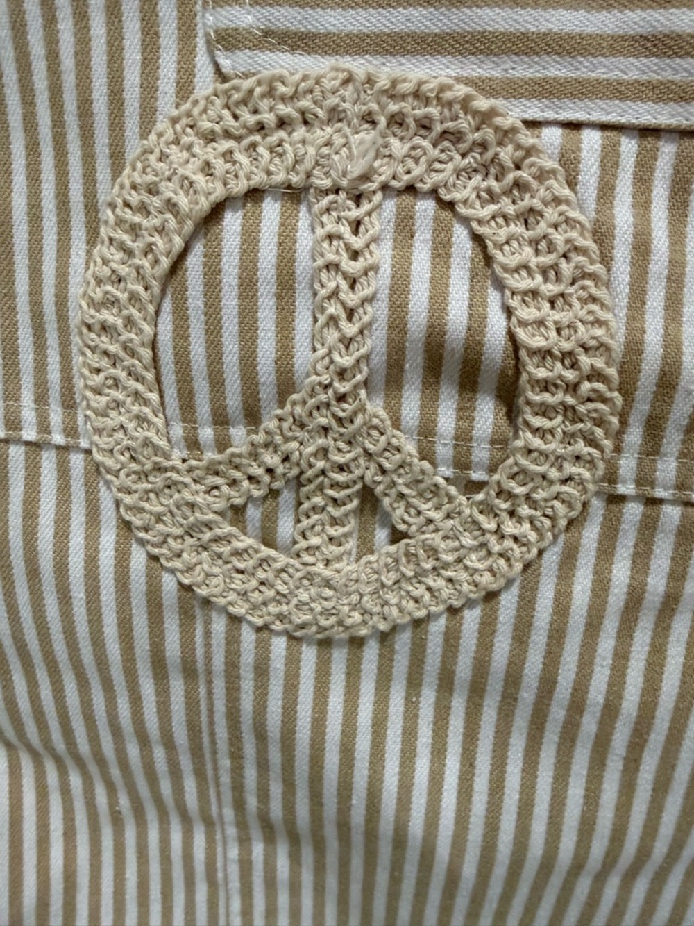 NEW-DAVI & DANI Beige Striped Wide-Leg Drawstring Pants - Picture 3 of 7